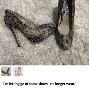 MICHAEL Michael Kors Black and Gray Patterned Heels